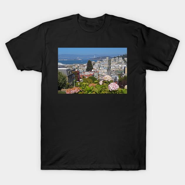 The view from Lombard Street San Francisco CA T-Shirt by WayneOxfordPh